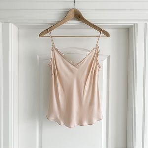 ARITZIA Wilfred Ruffle Camisole - Size S Nude/Pink